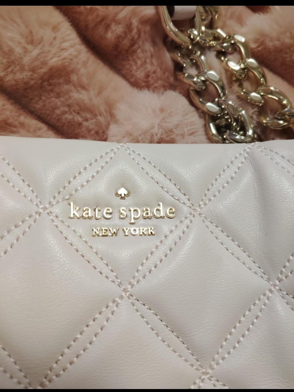 Kate Spade Quilted Leather Shoulder Bag in Light Pink
